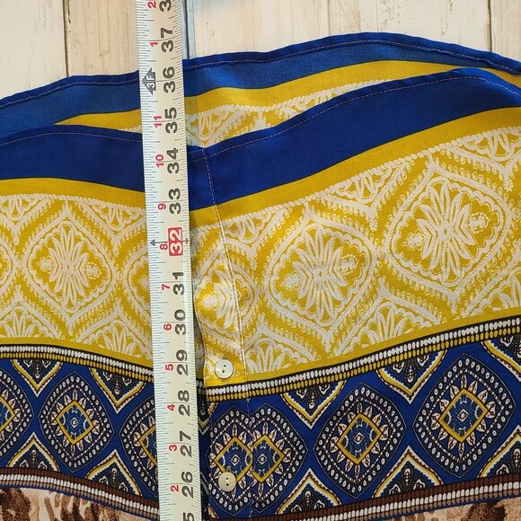 Anthropologie Fig and Flower Button Up Sheer Patchwork Blouse Dress Sm Boho - Picture 7 of 9